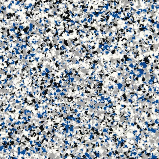 Blue Storm epoxy flake colour sample